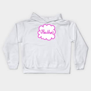 Heather. Female name. Kids Hoodie